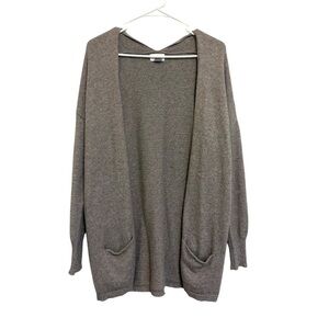 2/$15 Old Navy - Taupe Open Front Cardigan Cozy Longline Pocket Sweater Size SP